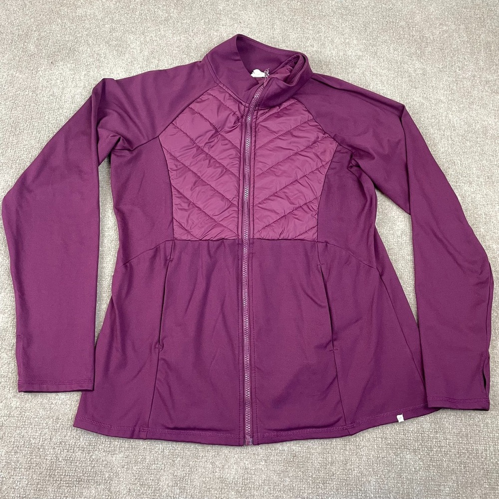 Marika Jacket Women XL Magenta Purple Stretch Thumbholes Mock Neck Raglan Sleeve